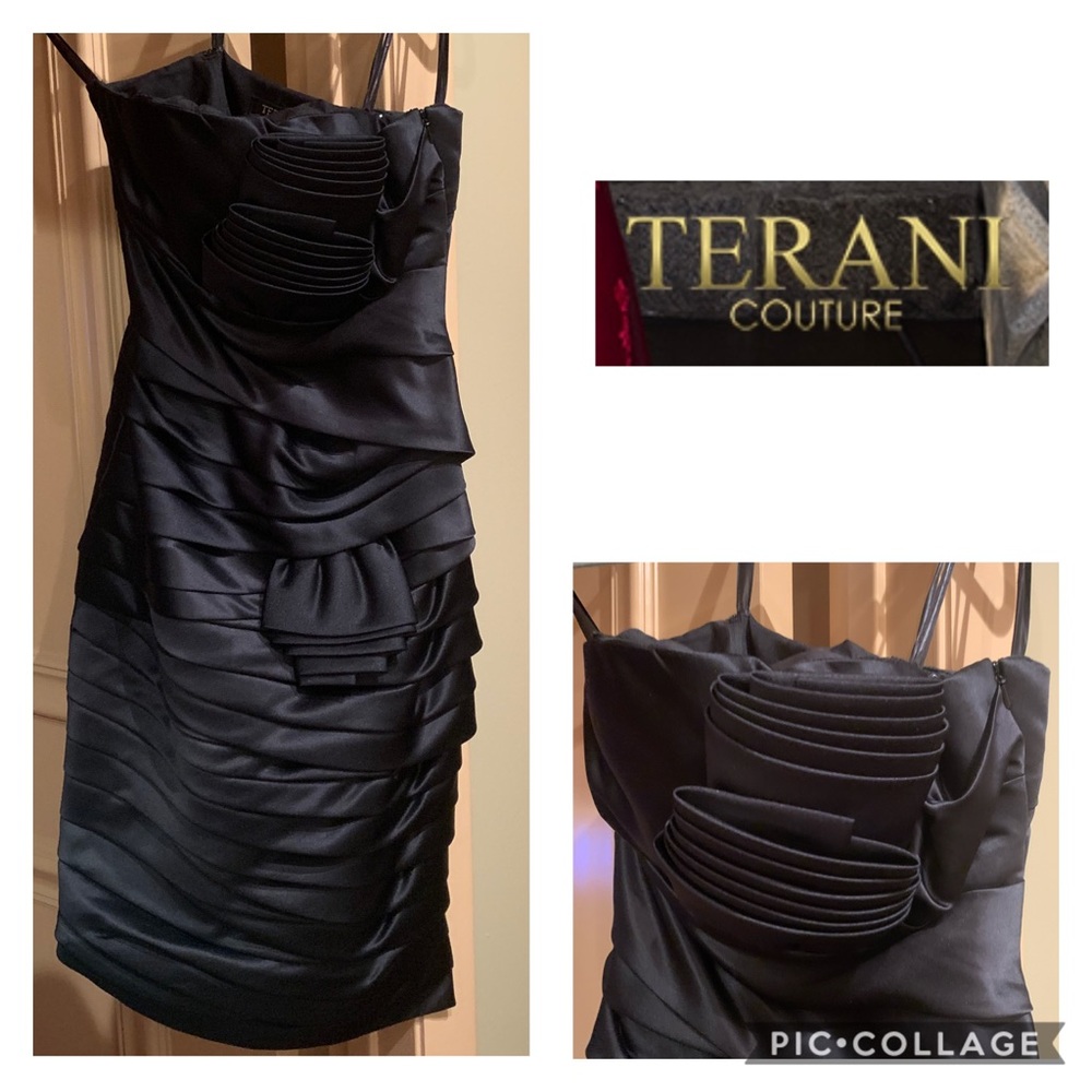 Terani Couture Strapless Dress w Amazing Details